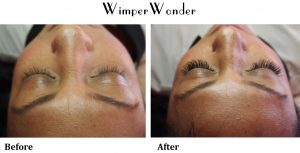 wimperextensions before and after